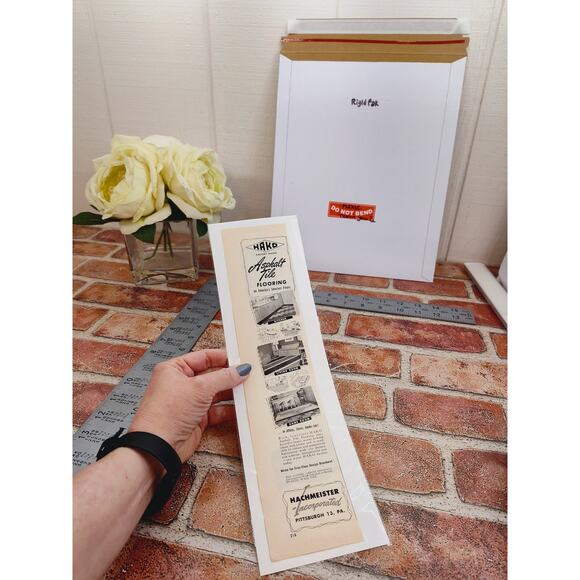 1950 Hako Asphalt Tile Flooring on‎ Americas Smartest Floors Vtg Print Ad - Picture 2 of 6